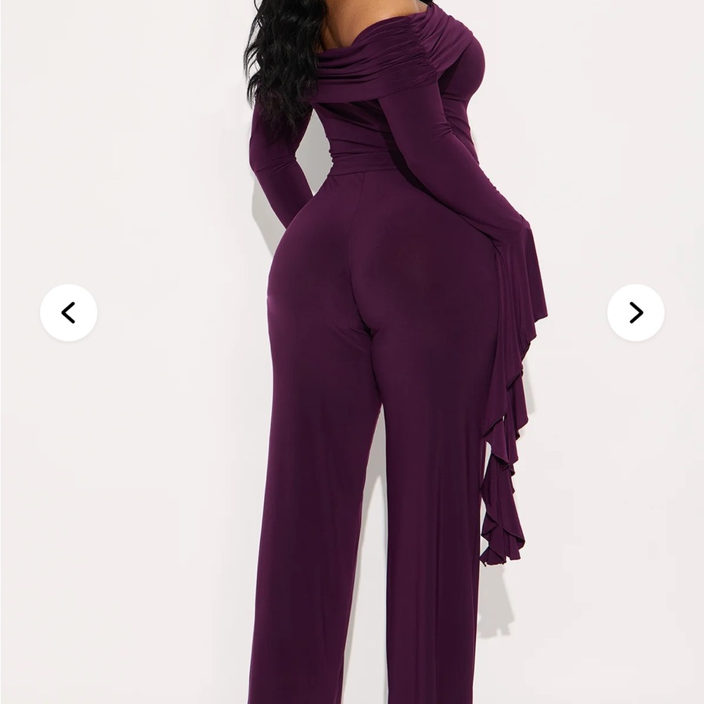 Elegant Purple Off-Shoulder Jumpsuit
